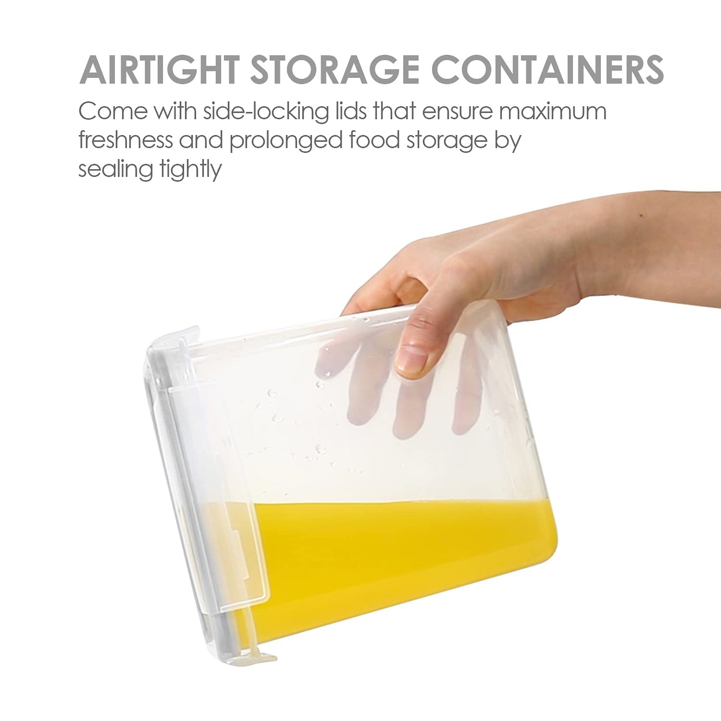 Airtight Food Storage Containers with Lids, Vtopmart 24 pcs Plastic Kitchen and Pantry Organization Canisters for Cereal, Dry Food, Flour and Sugar, BPA Free, Includes 24 Labels,Black