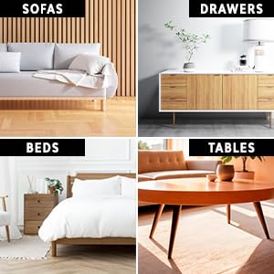 HOLDN’ STORAGE Adjustable Bed Risers and Furniture Risers-Stackable Bed Lift 3, 5, or 8 Inch-Set of 4 Bed Risers-Heavy Duty-Perfect for College Dorms- Supports up to 1,300 lbs–Fits Legs up to 2.75” W