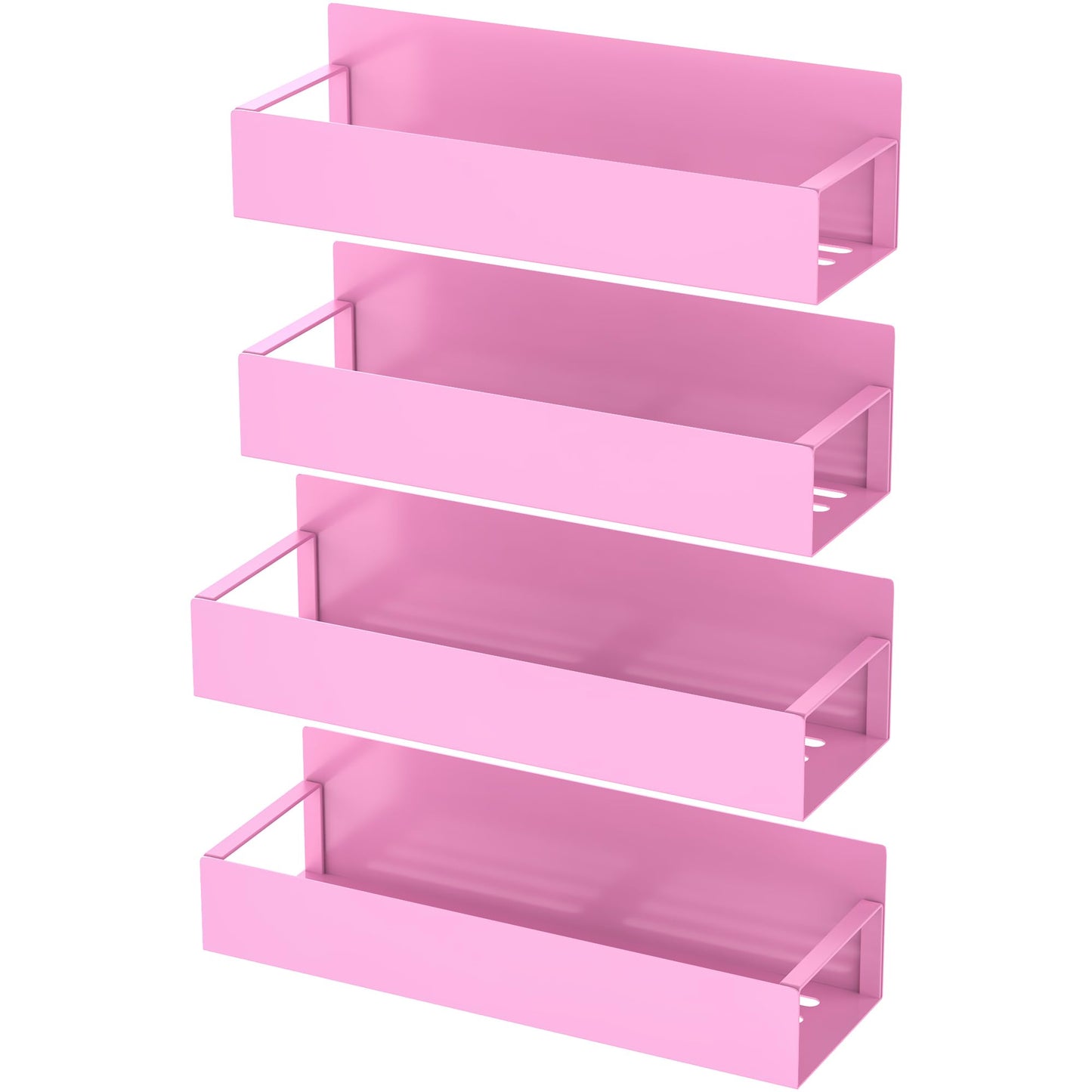 6 Pack Magnetic Spice Storage Rack Organizer for Refrigerator and Oven, Black Fridge Organizers and Storage