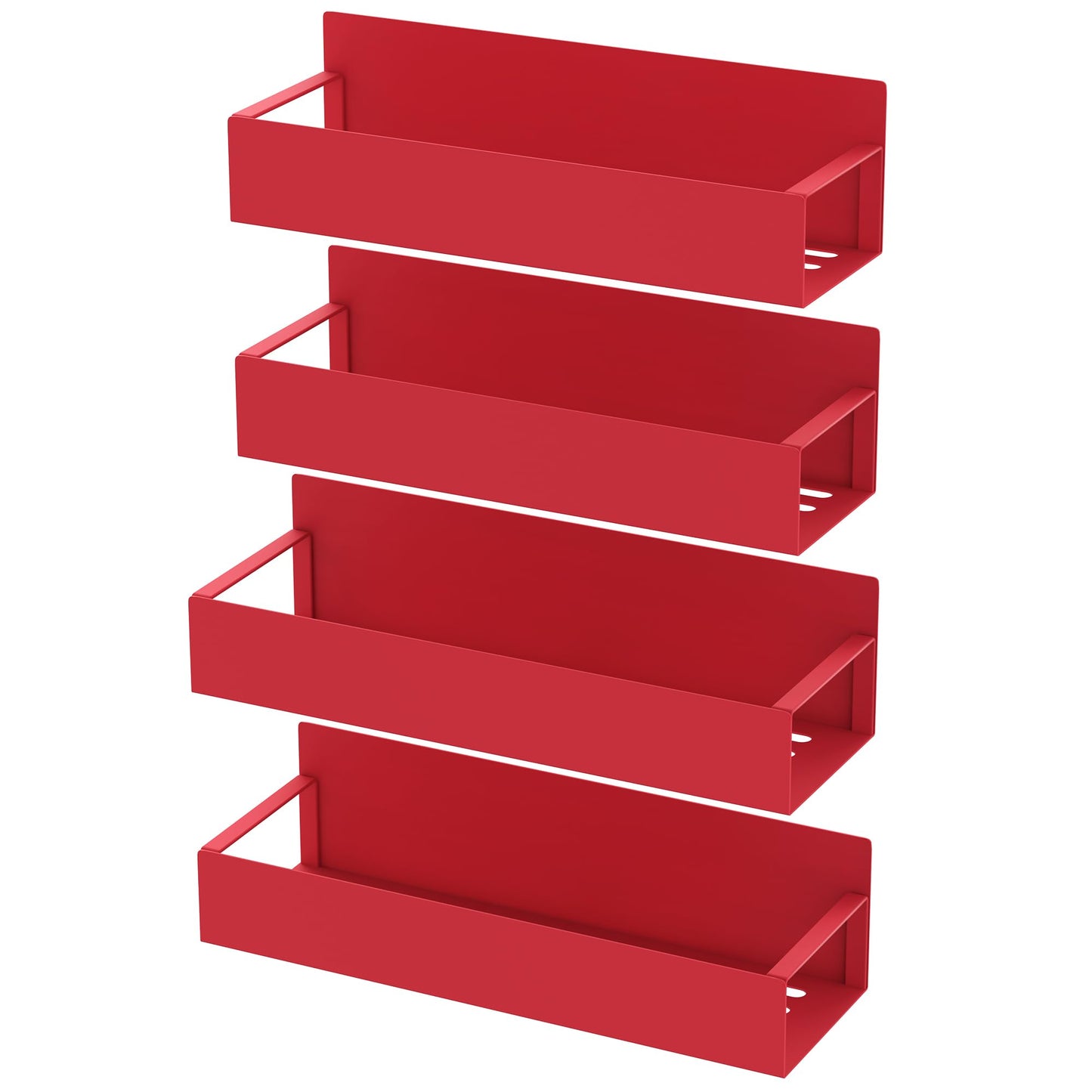 6 Pack Magnetic Spice Storage Rack Organizer for Refrigerator and Oven, Black Fridge Organizers and Storage