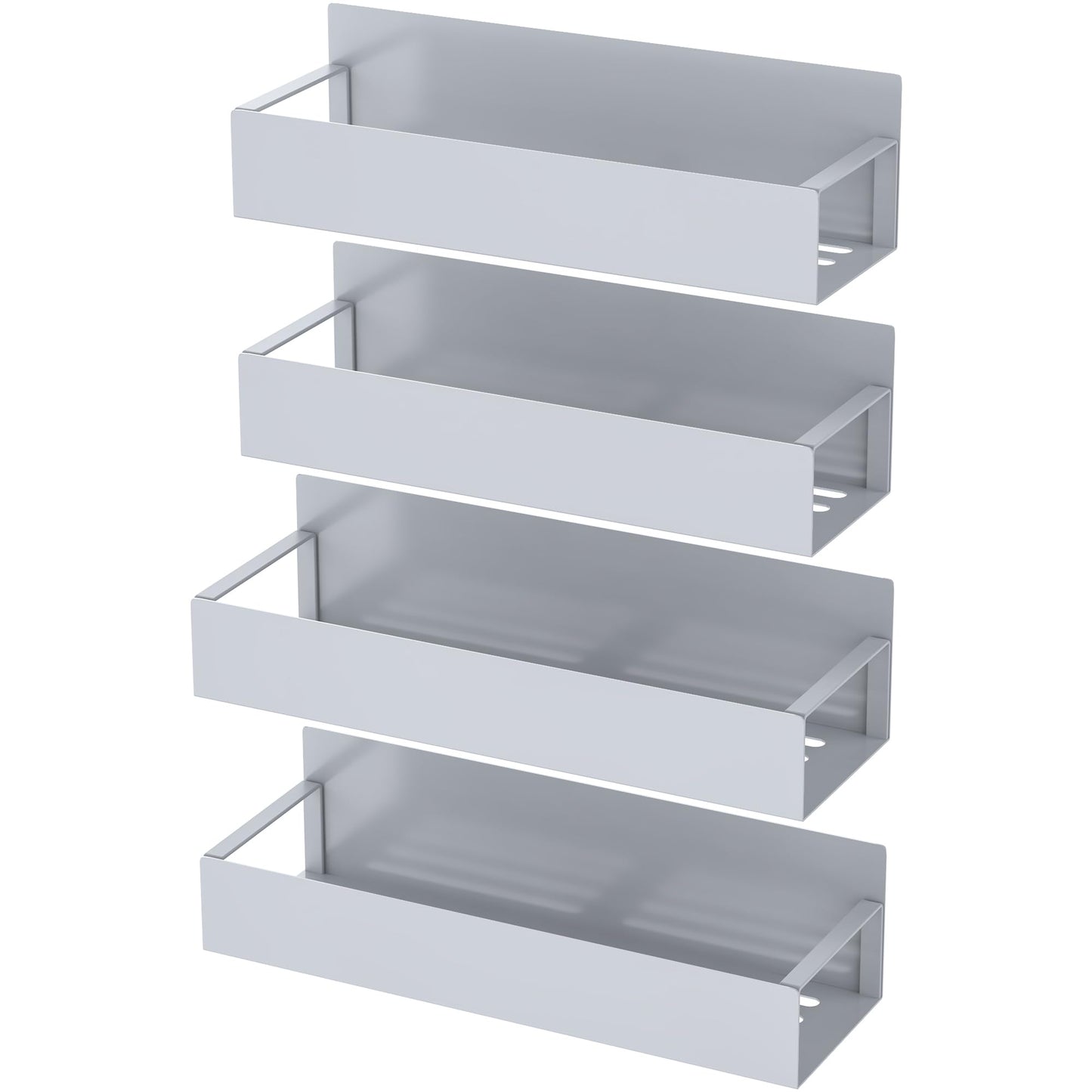 6 Pack Magnetic Spice Storage Rack Organizer for Refrigerator and Oven, Black Fridge Organizers and Storage