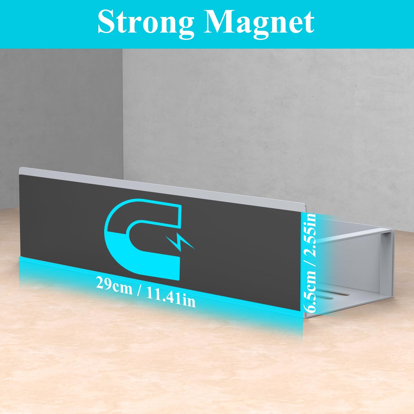 6 Pack Magnetic Spice Storage Rack Organizer for Refrigerator and Oven, Black Fridge Organizers and Storage