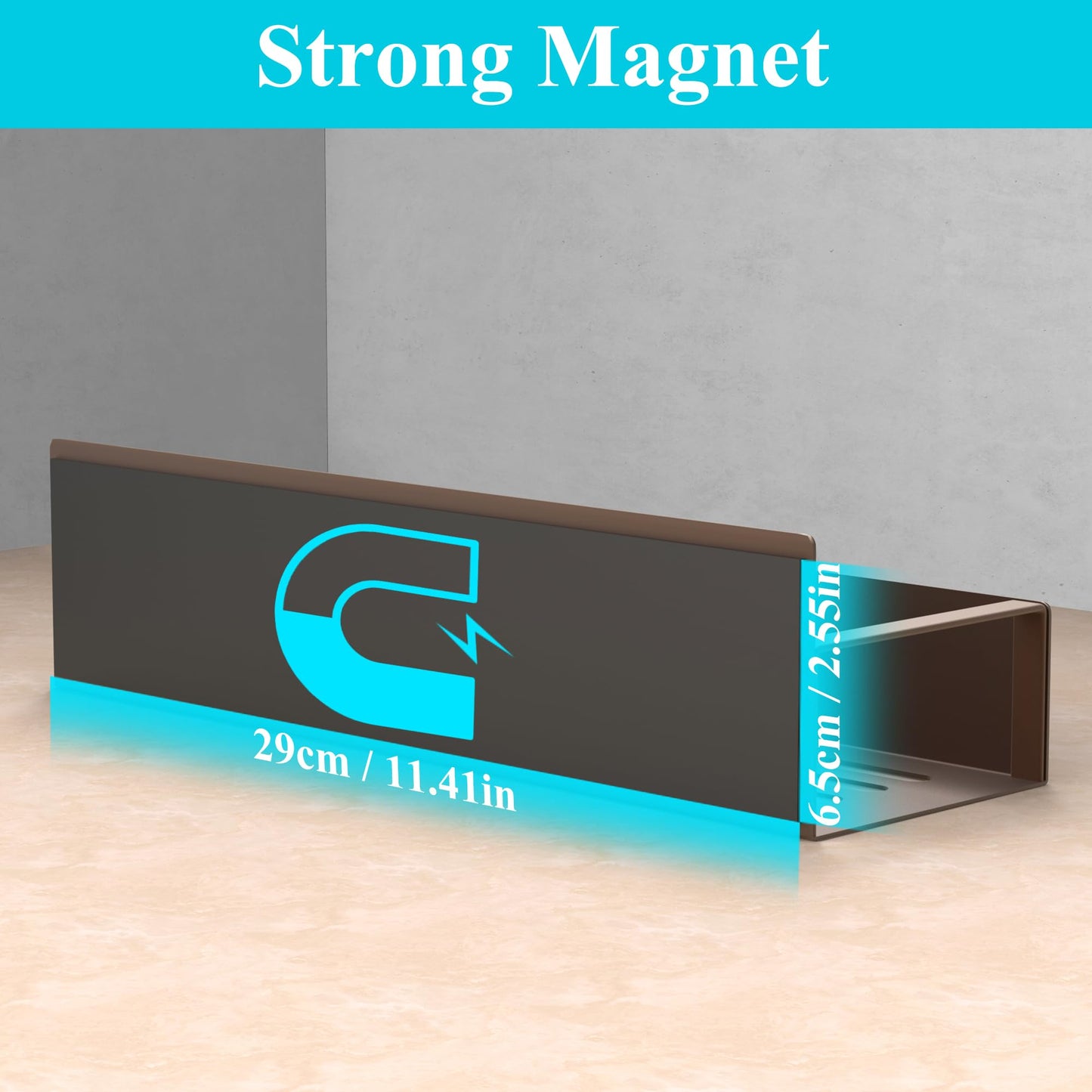 6 Pack Magnetic Spice Storage Rack Organizer for Refrigerator and Oven, Black Fridge Organizers and Storage