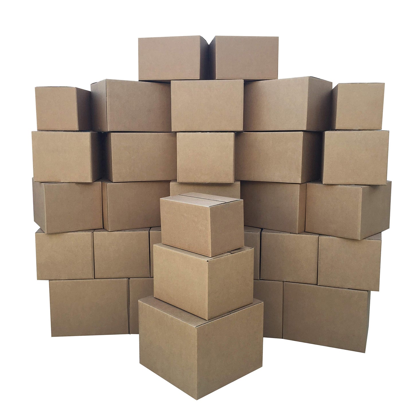 Amazon Basics Cardboard Moving Boxes in Small, Medium and Large Sizes (Assorted), Pack of 30, Brown