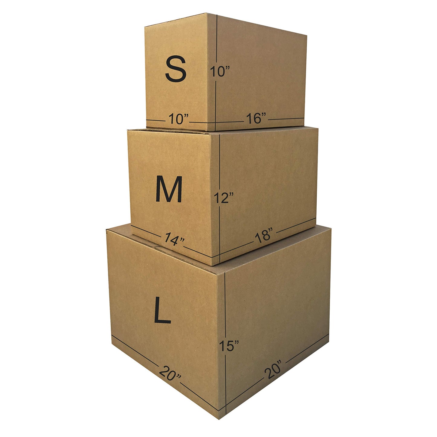 Amazon Basics Cardboard Moving Boxes in Small, Medium and Large Sizes (Assorted), Pack of 30, Brown